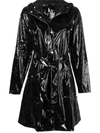 RAINS GLOSSY BELTED COAT