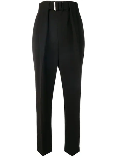 Neil Barrett Tailored High Waisted Trousers In Black