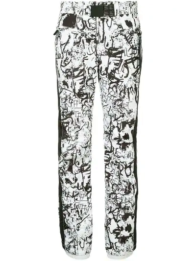 Kru Graffiti Print Ski Pants - 白色 In White