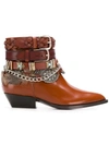 PHILOSOPHY DI LORENZO SERAFINI BUCKLED POINTED BOOTS