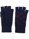 GUCCI GG KNIT FINGERLESS GLOVES