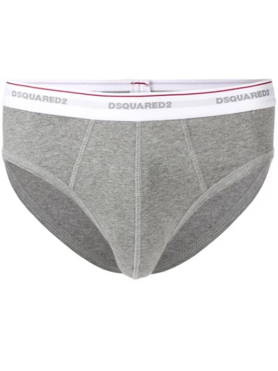 Dsquared2 Logo Print Briefs - Grey