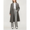Stella Mccartney Oversized Herringbone Wool Coat In Black