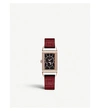 JAEGER-LECOULTRE WOMENS Q3352420 REVERSO STAINLESS STEEL AND LEATHER WATCH,757-10001-Q3352420