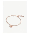 MICHAEL KORS LOVE ROSE GOLD-TONED STERLING SILVER CHARM BRACELET