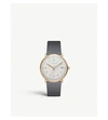 JUNGHANS 047/7854.00 MAX BILL DAMEN STAINLESS STEEL AND LEATHER WATCH,757-10001-047785400