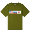 Gosha Rubchinskiy Flag Print T-shirt In Green