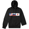 GOSHA RUBCHINSKIY GOSHA RUBCHINSKIY DOUBLE SLEEVE FLAG HOODY,G013T008-13