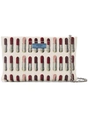 PRADA PRADA LIPSTICK PRINT CLUTCH - F0009 BIANCO