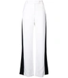 CAROLINA HERRERA Black & White Side Stripe Trousers