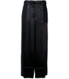 SACAI Black Contrast Panel Palazo Trousers