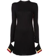 ELLERY Black Multicolor Ribbed Knit Dress