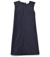 MANSUR GAVRIEL Navy Cotton Silk Taffeta Mini Dress