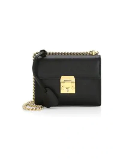 Mark Cross Night Leather Crossbody Bag In Black