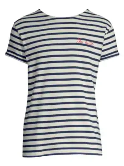 Maison Labiche The Dude Striped Cotton Jersey T-shirt In Off White