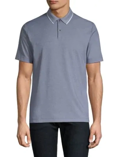 Theory Casual Cotton Polo In Hydro White