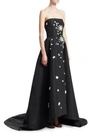 MONIQUE LHUILLIER Strapless Embellished Ball Gown