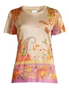 ETRO Lurex Floral Knit T-Shirt