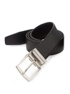 EMPORIO ARMANI MEN'S REVERSIBLE SMOOTH & GRAINED LEATHER BELT,0400099308054