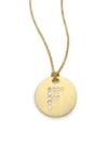 dressing gownRTO COIN TINY TREASURES DIAMOND & 18K YELLOW GOLD INITIAL PENDANT NECKLACE,0455175557451