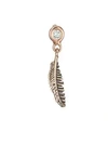 KISMET BY MILKA WOMEN'S DIAMOND & 14K ROSE GOLD SINGLE FEATHER SINGLE EARRING,0400099326309