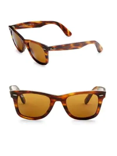 Ray Ban Rb2140 50mm Wayfarer Sunglasses In Brown