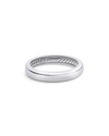 David Yurman Men's Streamline Thin Gray Titanium Band Ring In Charcoal