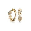 Lily & Roo Small Gold Jagged Diamond Style Huggie Hoop Earrings In Hoop