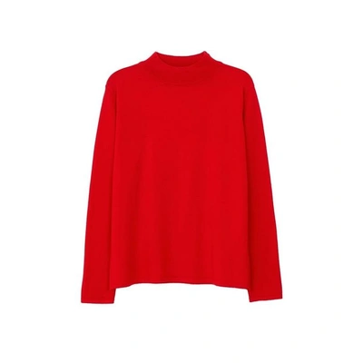 Arela Joan Merino Wool Sweater In Red In Bright Red