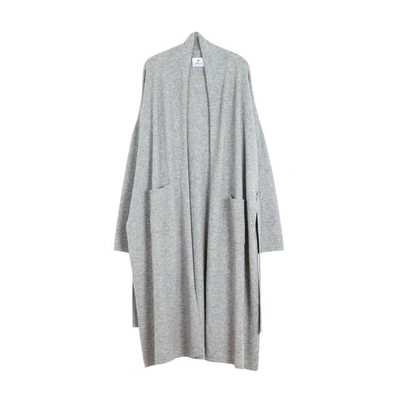 Arela Haru Cashmere Dressing Gown In Grey In Melange Grey