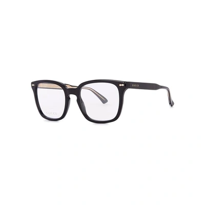 Gucci Black Square-frame Optical Glasses