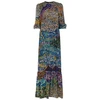 MARY KATRANTZOU MILLAIS FLOCKED SILK-BLEND DRESS