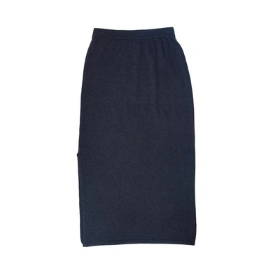 Arela Kelly Cashmere Skirt In Dark Grey In Warm Grey