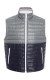 THOM BROWNE TWO-TONE QUILTED DOWN VEST,MVD010X-02860