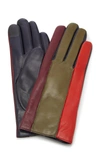 MAISON FABRE DEBBY COLOR-BLOCKED LEATHER GLOVES,DEBBY