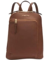 CALVIN KLEIN HUDSON SAFFIANO LEATHER BACKPACK