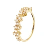 Lily & Roo Gold Diamond Style Cluster Ring In Cluster