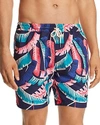 DUVIN HAPPY HOUR TROPICAL-PRINT SWIM TRUNKS,DS4000NVY