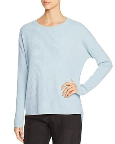 Eileen Fisher Petite Ribbed Long-sleeve Cashmere Jumper In Dawn
