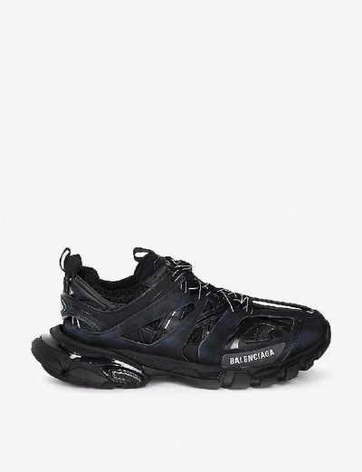 Balenciaga Men's Track Led Running Sneakers, Black