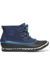 SOREL OUT N ABOUT RAIN WATERPROOF PATENT-LEATHER AND RUBBER BOOTS,3074457345619097743