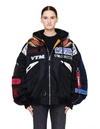 VETEMENTS HOODED BOMBER JACKET,UAH19JA305/black-navy