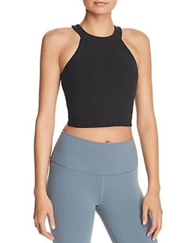 Alo Yoga Unite Cropped Activewear Tank Bra, Black