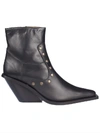 GIA COUTURE STUDDED ANKLE BOOTS,4054CABINDA 01A4 BLACK