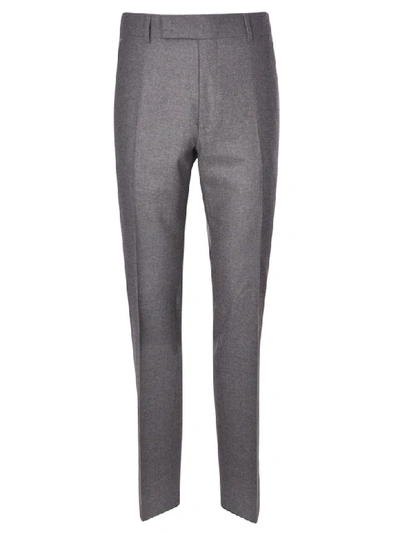 Tom Ford Slim-fit Super 110s Sharkskin Wool Suit Trousers In Gray