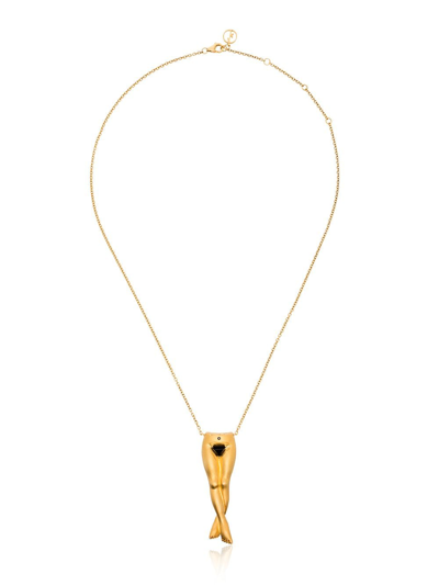 Anissa Kermiche Gold-plated Précieux Pubis Onyx Necklace