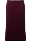 DIANE VON FURSTENBERG DVF DIANE VON FURSTENBERG PENCIL MIDI SKIRT - RED