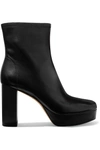 DIANE VON FURSTENBERG YASMINE LEATHER PLATFORM ANKLE BOOTS