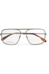 GIVENCHY AVIATOR-STYLE STAINLESS STEEL OPTICAL GLASSES