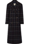 A.W.A.K.E. DOUBLE-BREASTED CHECKED WOOL-BLEND COAT